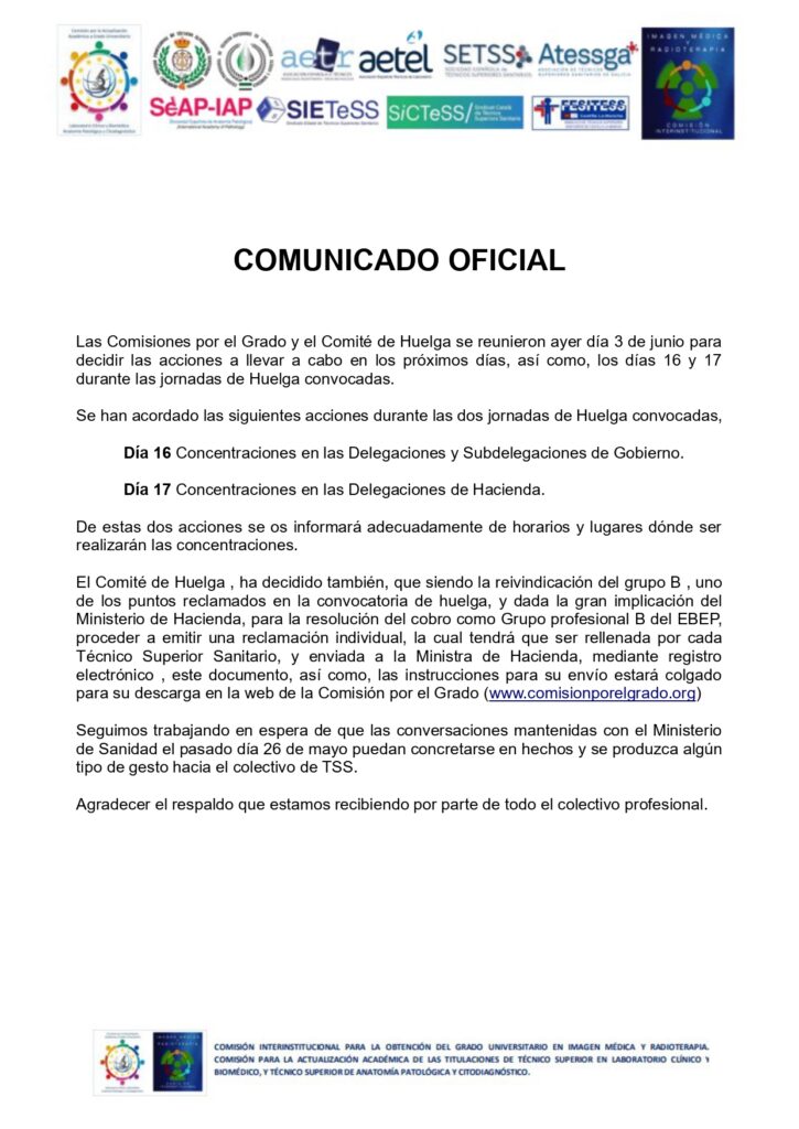 Lee más sobre el artículo COMUNICADO OFICIAL